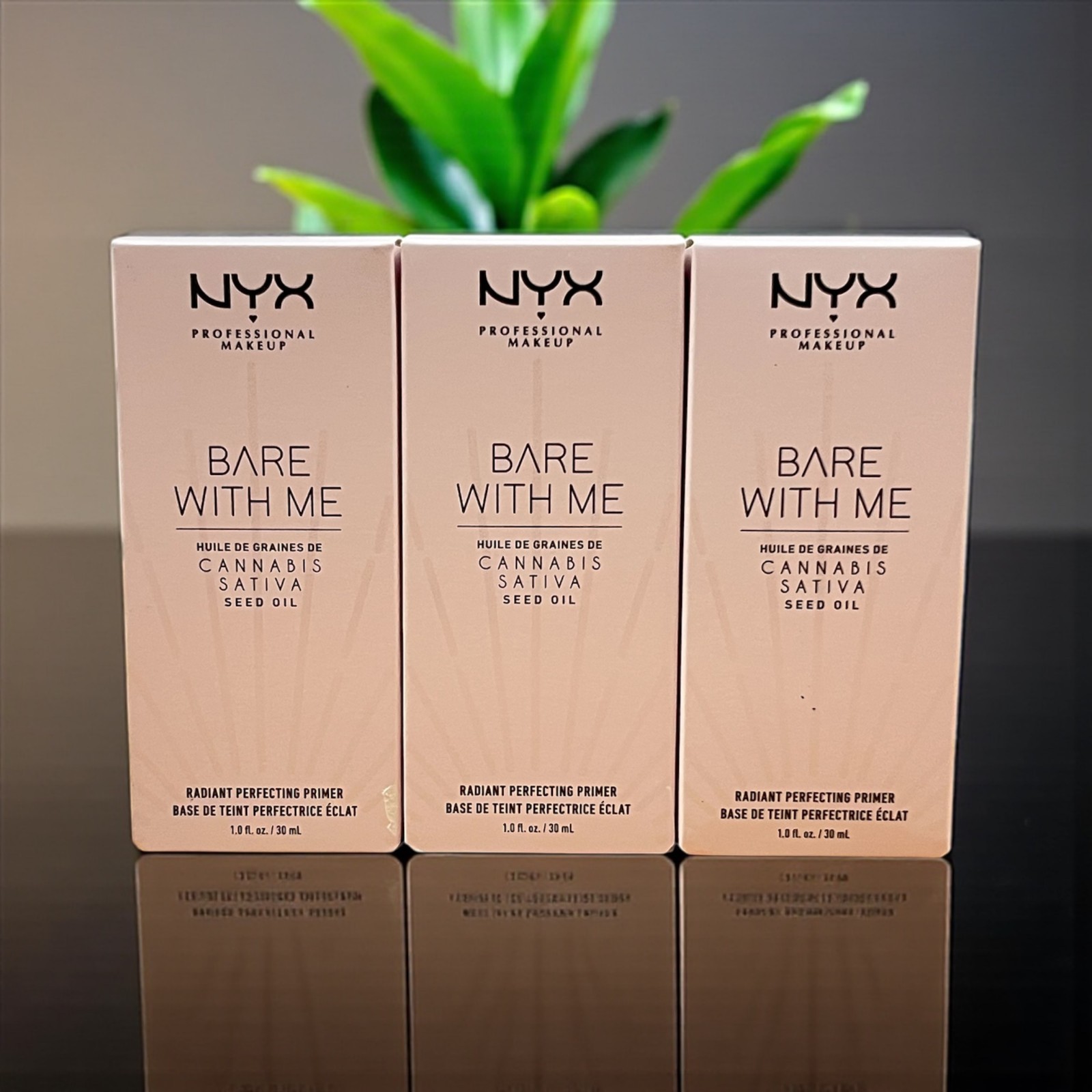 NYX PROFESSIONAL MAKEUP Bare With Me Radiant Perfecting Face Primer – 3 pack