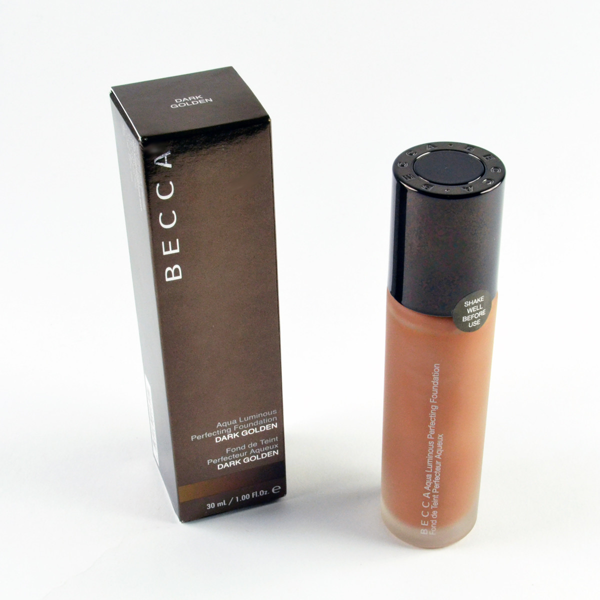 Becca Aqua Luminous Perfecting Foundation Dark Golden – Size 30mL / 1 Oz. New