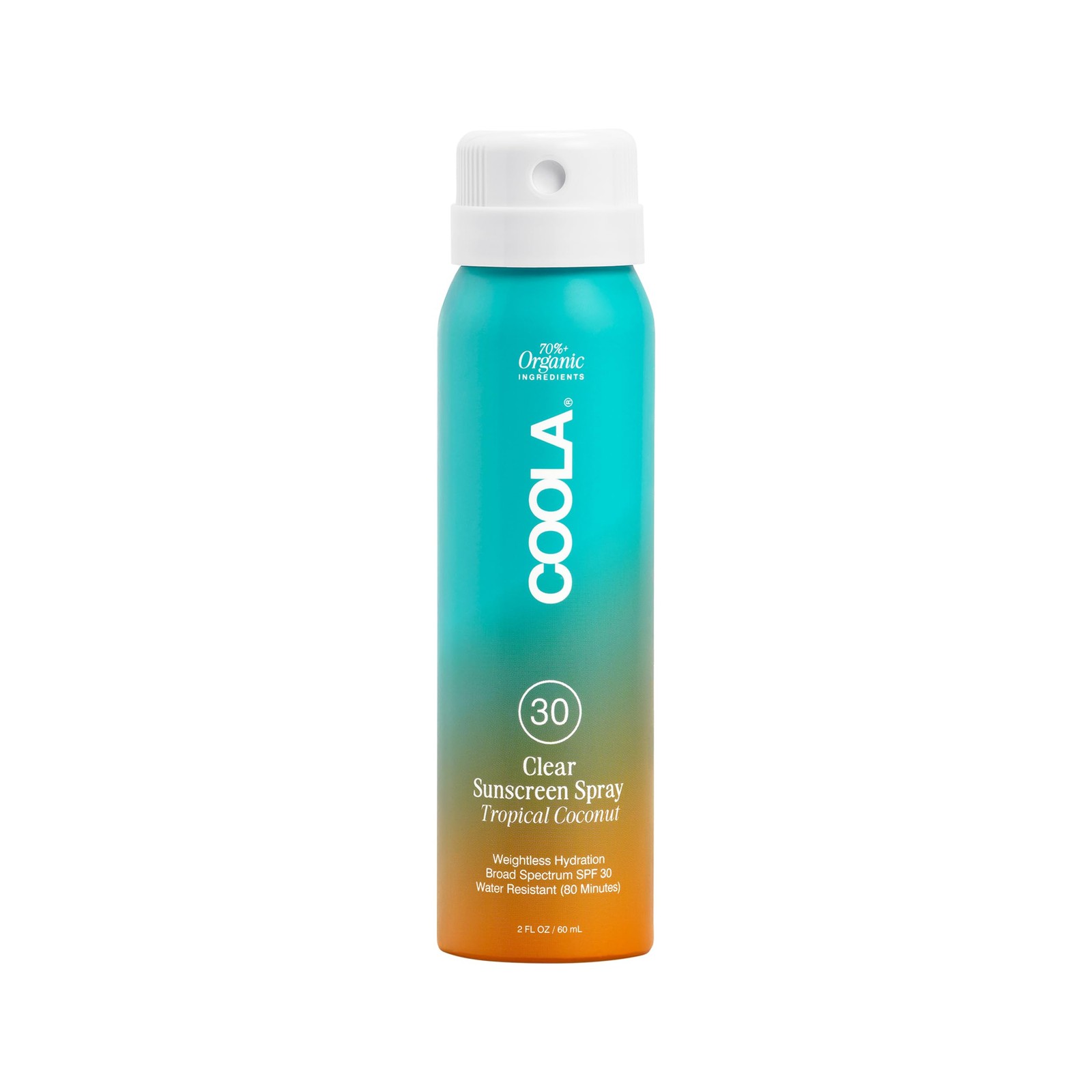 COOLA Organic Sunscreen SPF 30 Sunblock Spray, 2 Fl Oz (Pack of 1)