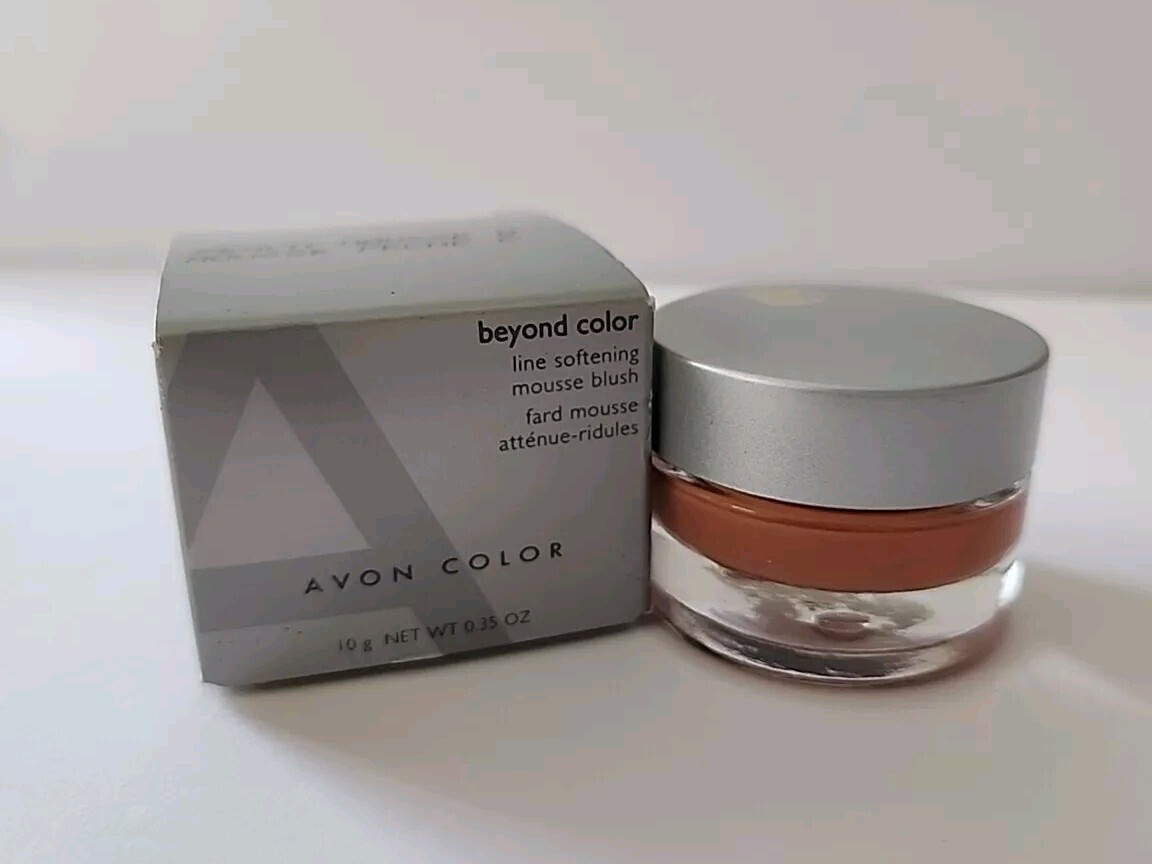 Avon Foundation Beyond Color Line Softening Mousse PEACH New NOS .6 oz