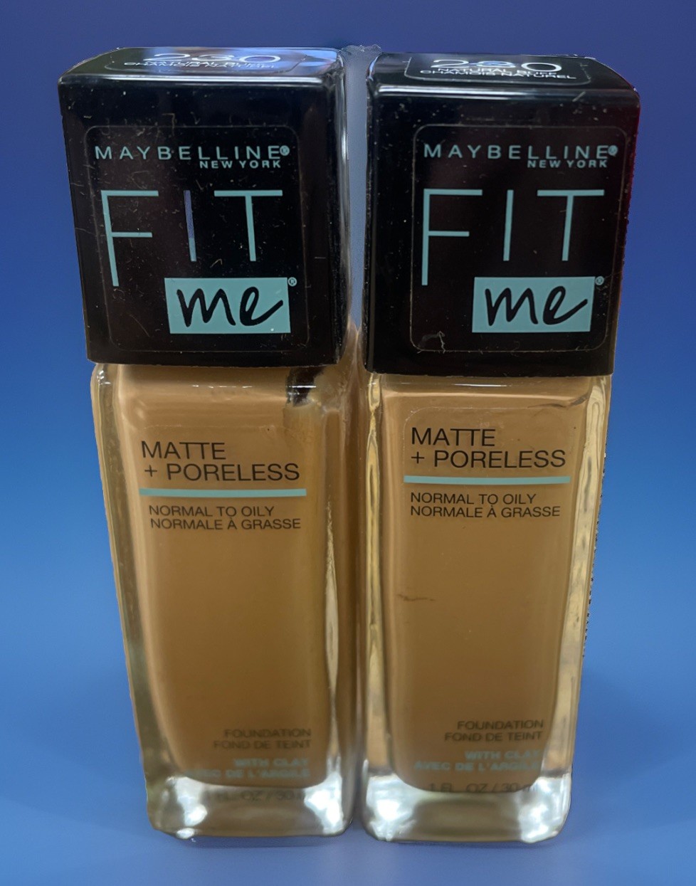 Maybelline Fit Me! Matte+Poreless Foundation #230 Natural Buff Lot Of 2 Bottles