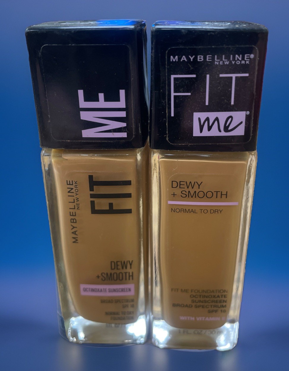 Maybelline Fit Me! Dewy+Smooth Foundation 240 Golden Beige Lot Of 2 Bottles