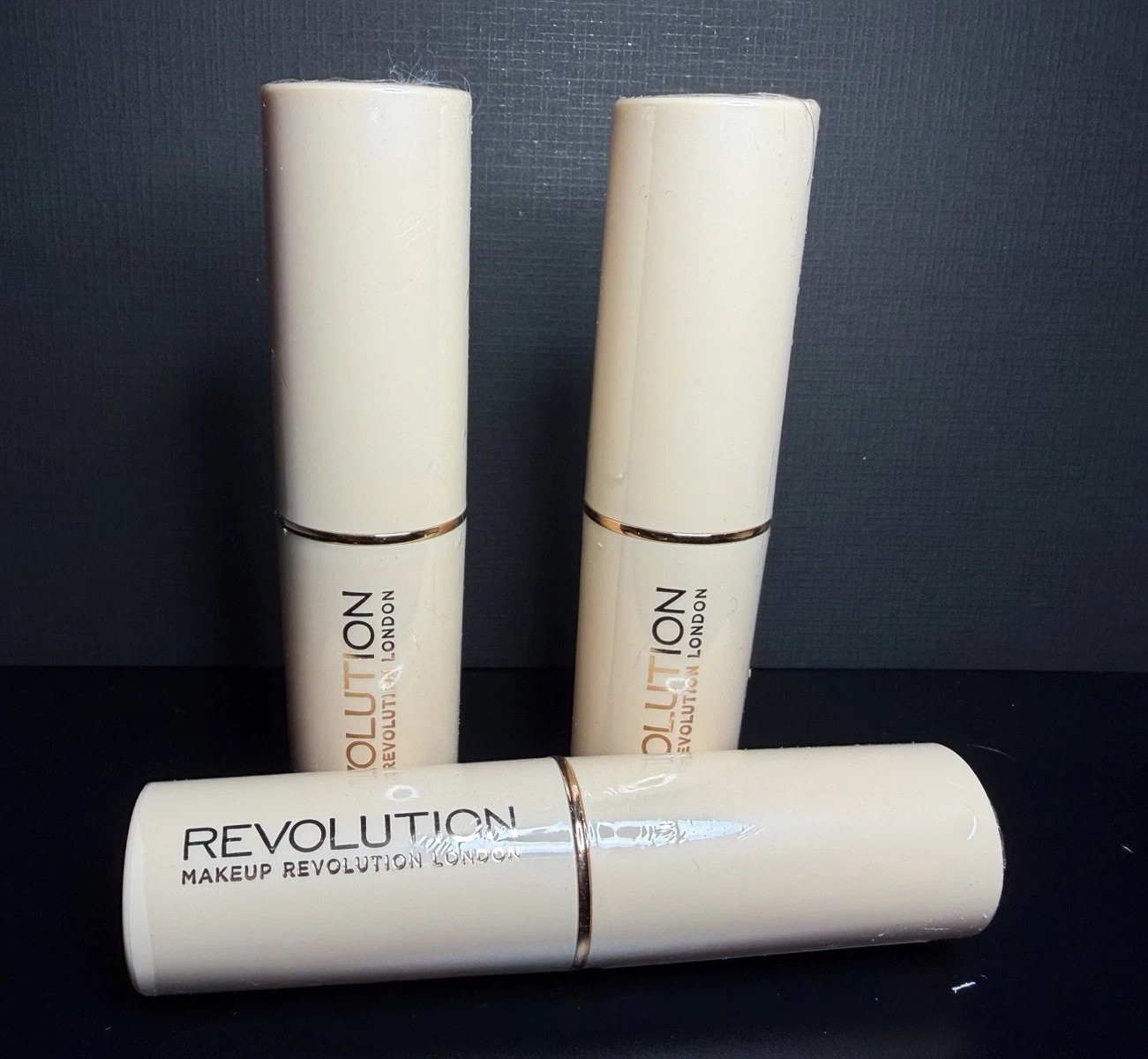 Revolution Fast Base Foundation Stick F1 Full Size – Creamy Light 3 Pack