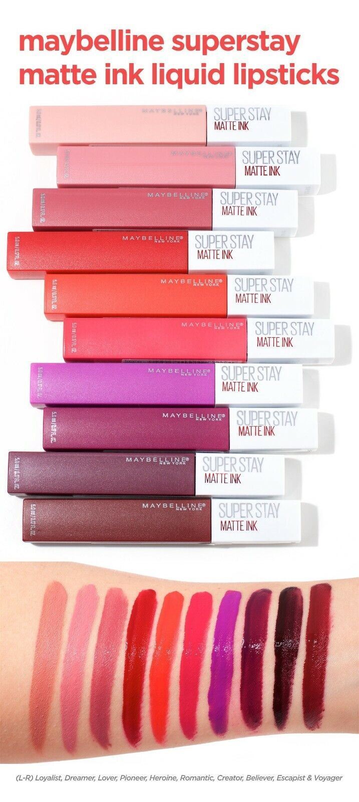 Maybelline SuperStay Matte Ink Liquid Lipstick ( Choose Your Own Shade ) NO SEAL