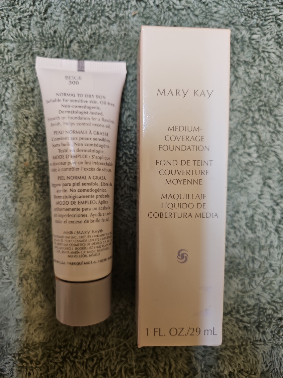 Mary Kay Full Coverage Foundation Beige 302 Normal to Dry Skin NOS