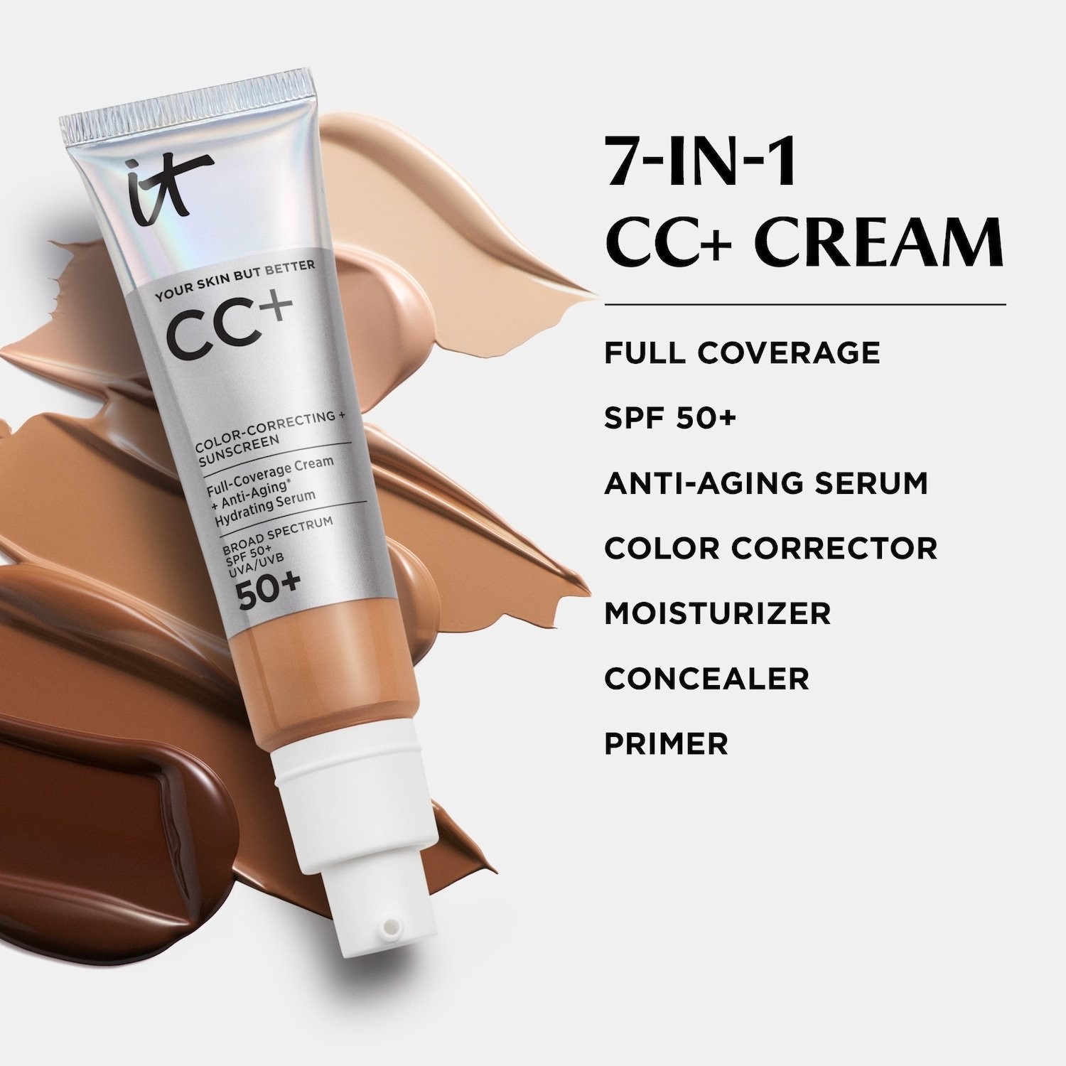 IT Cosmetics Authentic CC+ Cream Full Coverage Correcting Foundation 30 Colors
