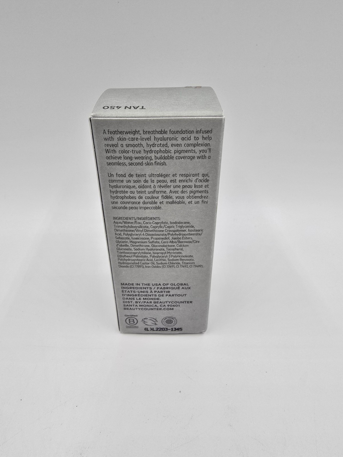 BEAUTYCOUNTER Skin Twin Featherweight Foundation 1 Fl Oz Tan 450 NIB