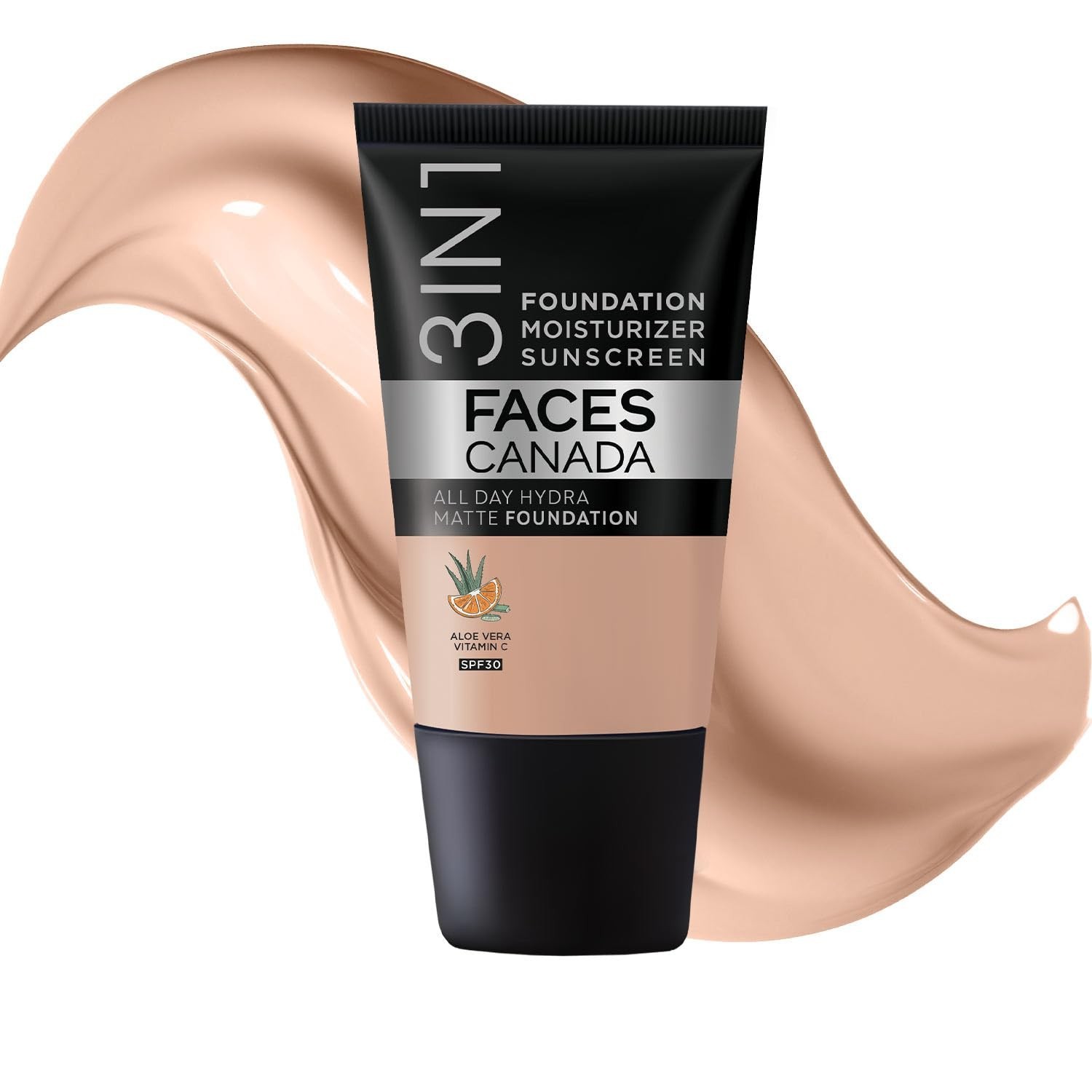 FACES CANADA All Day Hydra Matte Foundation – Mini, Warm Natural (18 ml)
