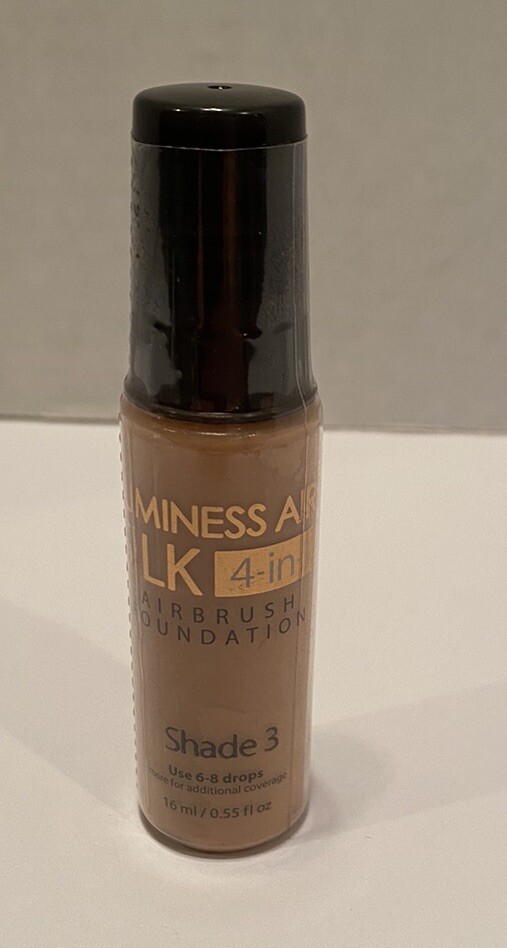 New Sealed Luminess Silk 4 In 1 Shade 3 Airbrush Foundation 0.55 Oz Cosmetics