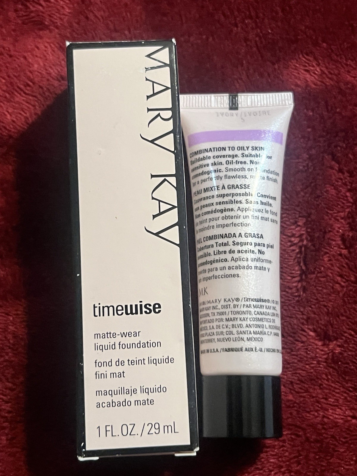 MARY KAY Timewise Matte Wear Liquid Foundation 1oz Ivory 5 #038754