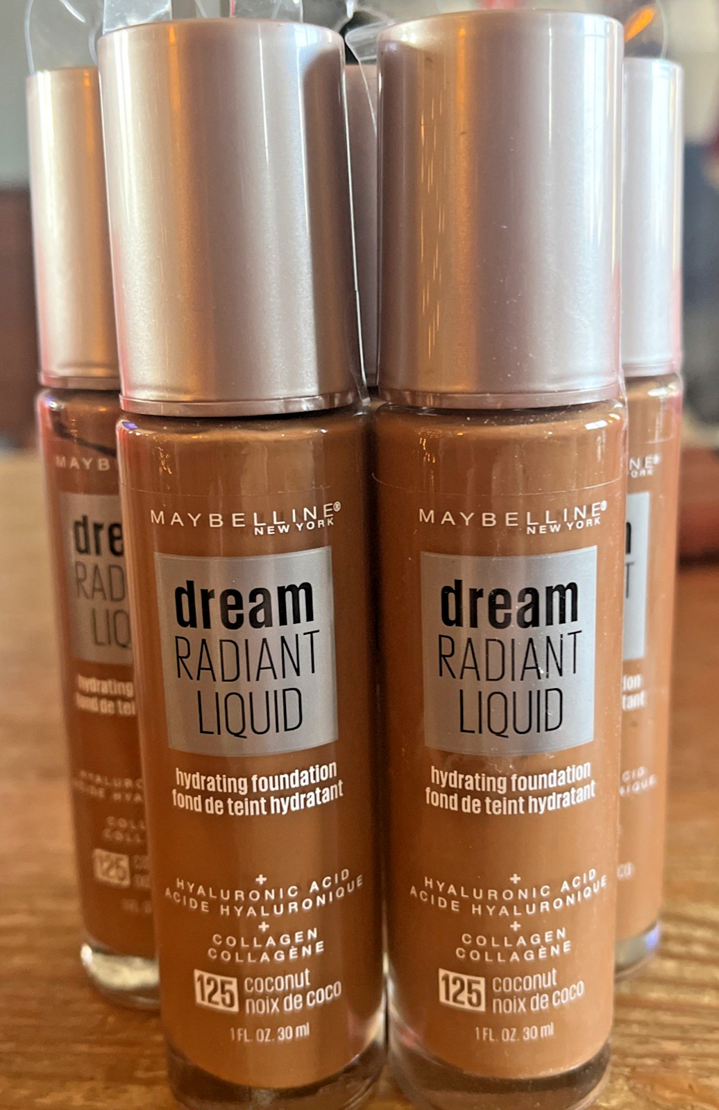 Maybelline Dream Radiant Liquid Foundation #125 Coconut Set Of 5 Bottles Makeup