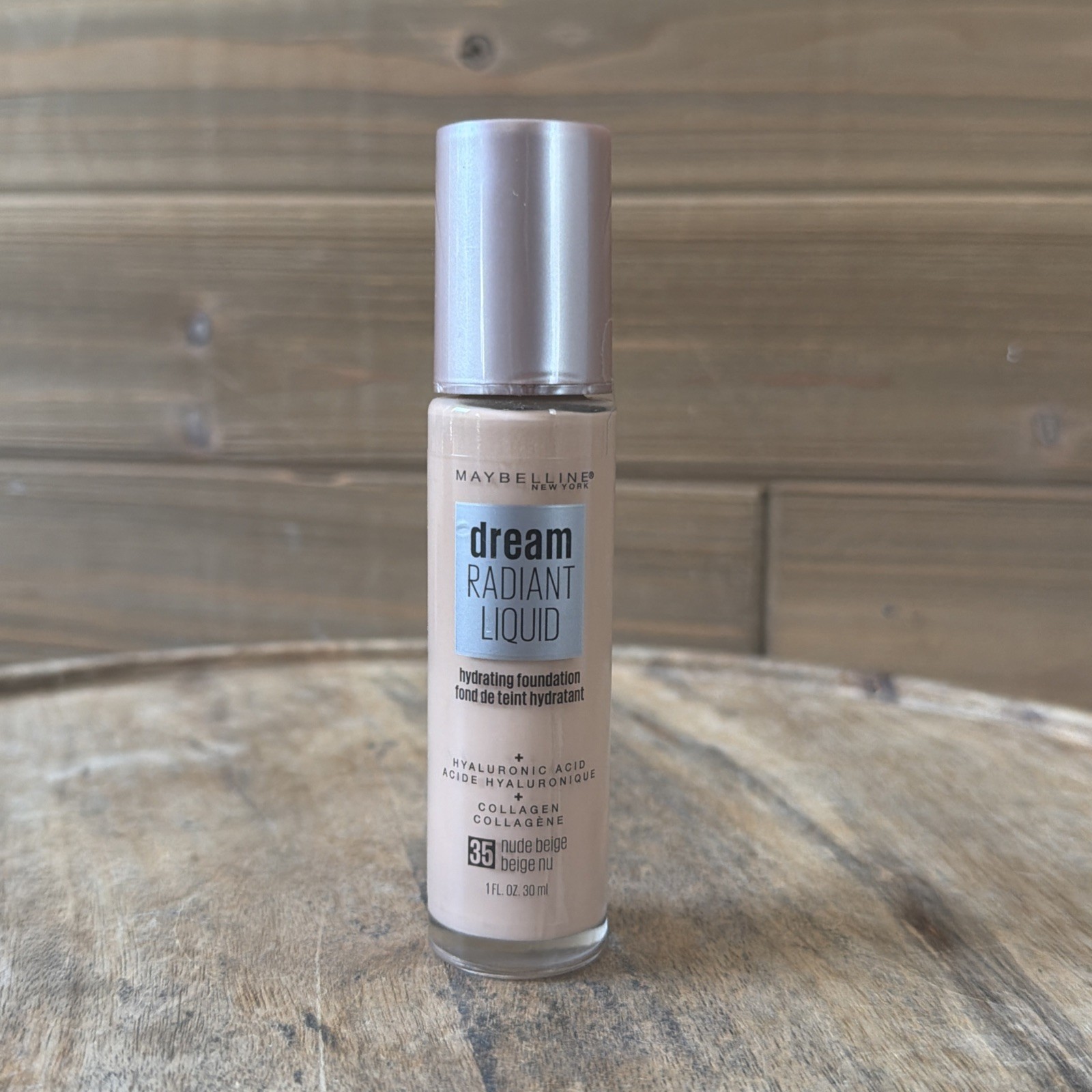 MAYBELLINE • Dream RADIANT LIQUID • Hydrating Foundation #35 NUDE BEIGE 1 fl oz