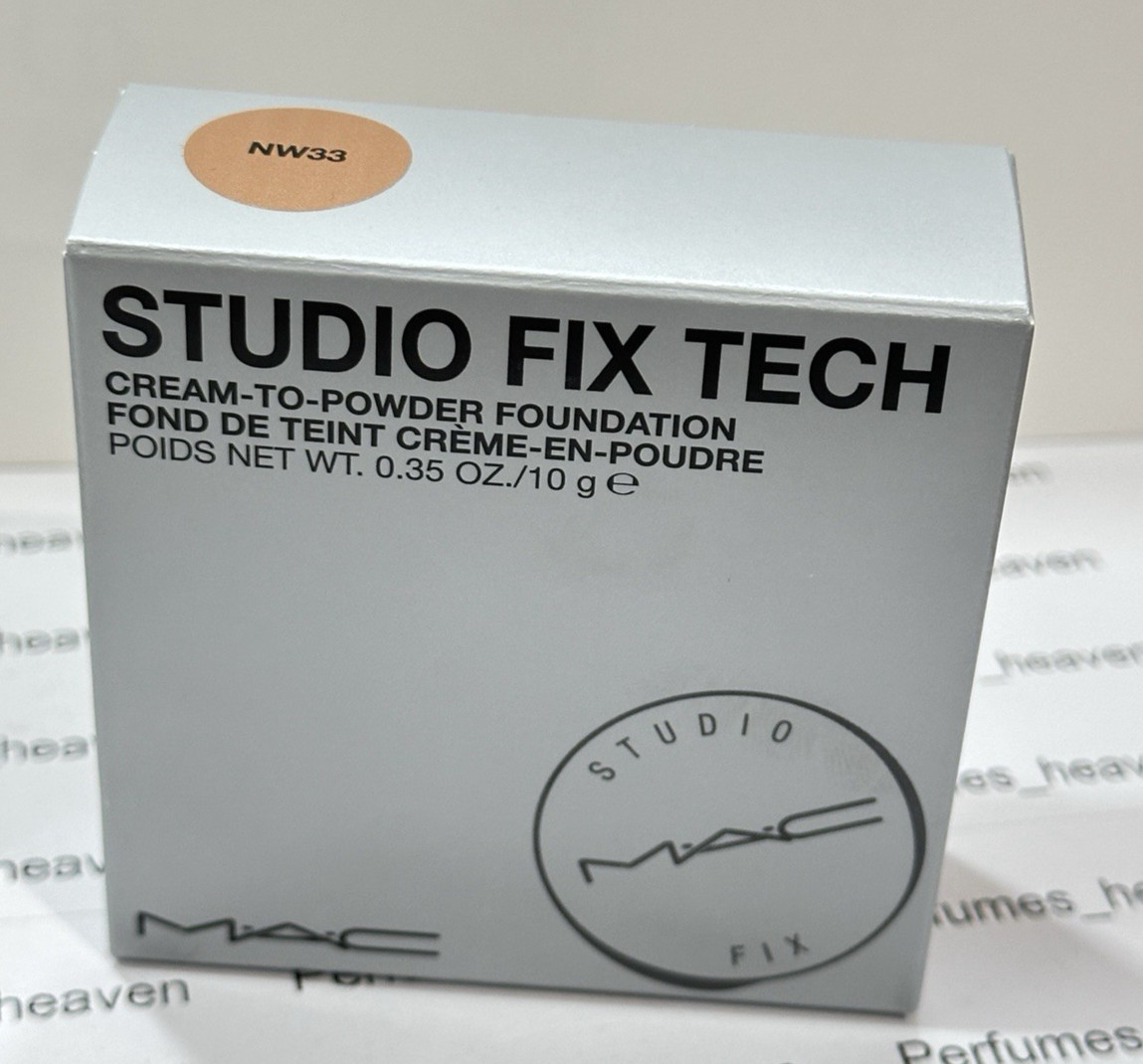 MAC NW33 Studio Fix Tech Cream-To-Powder Foundation 0.35oz / 10g With Box