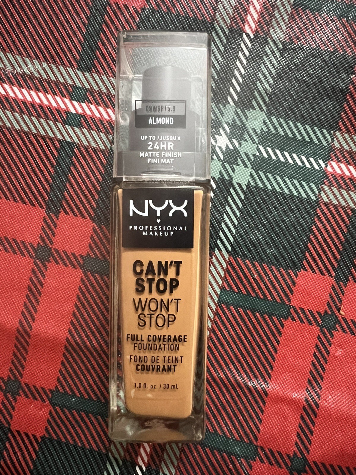 NYX Can’t Stop Wont Stop Full Coverage Foundation, 1 FL Oz, Almond Tester