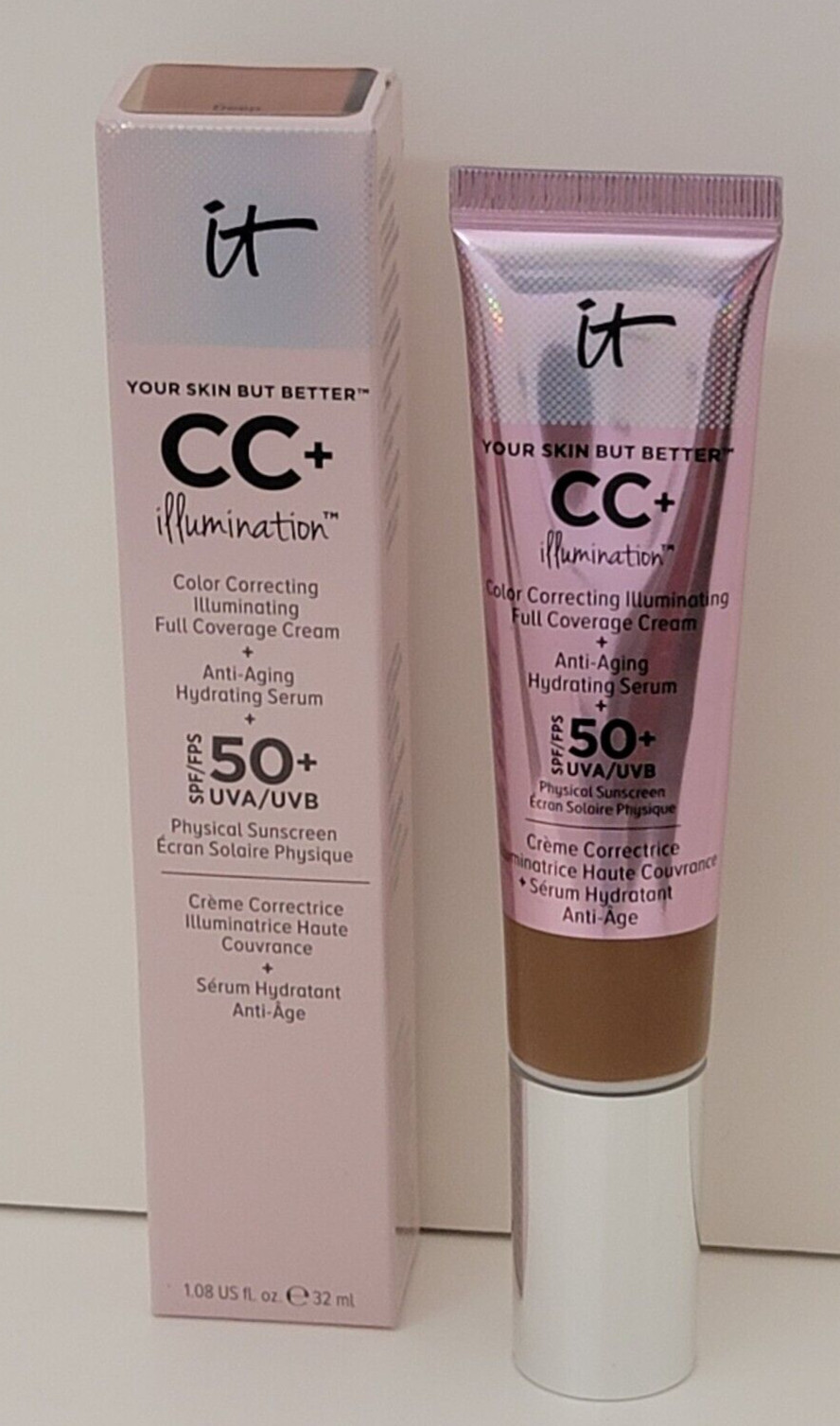 it Cosmetics CC Illumination Color Correcting Cream Hydrating Serum 1.08 oz DEEP