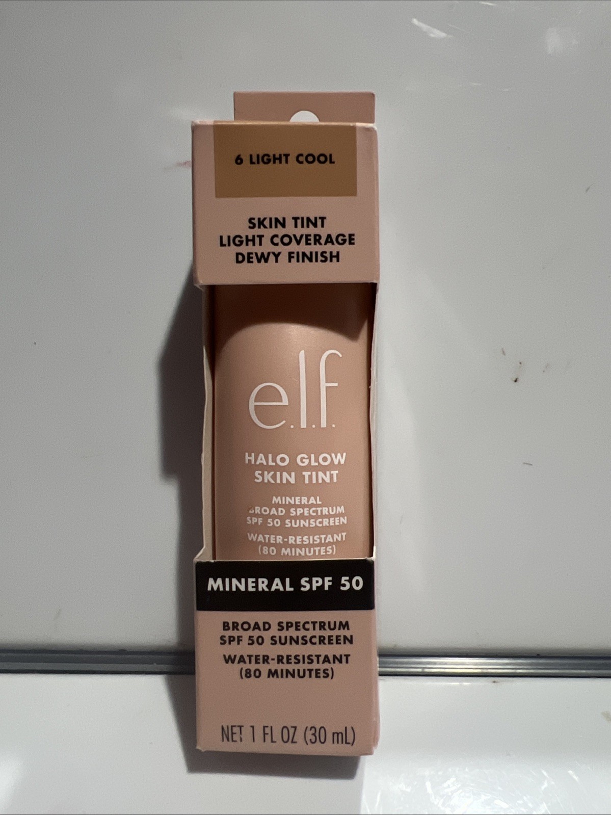NEW e.l.f. Halo Glow Skin Tint SPF 50, Vegan & Cruelty-Free “6 LIGHT COOL” *READ