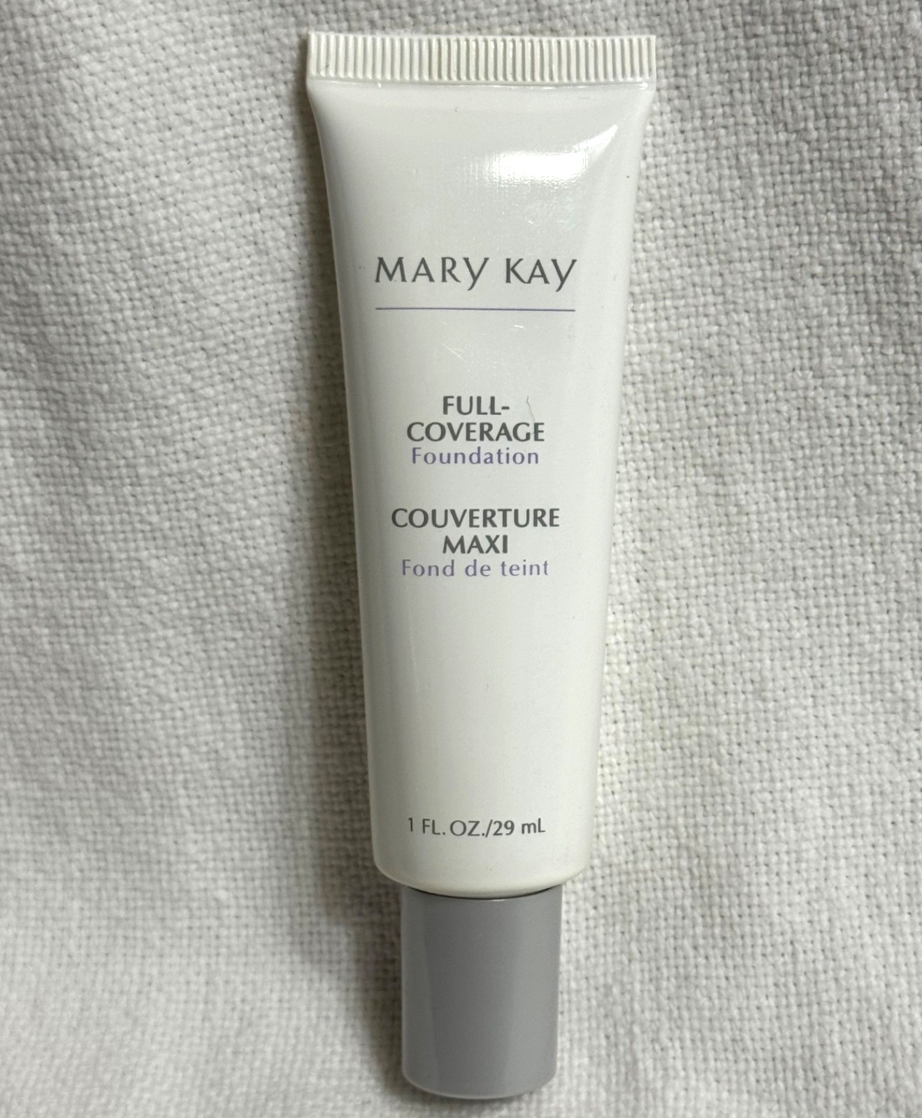 Mary Kay FULL COVERAGE Liquid Foundation BEIGE 302 GRAY Lid Cap New No Box