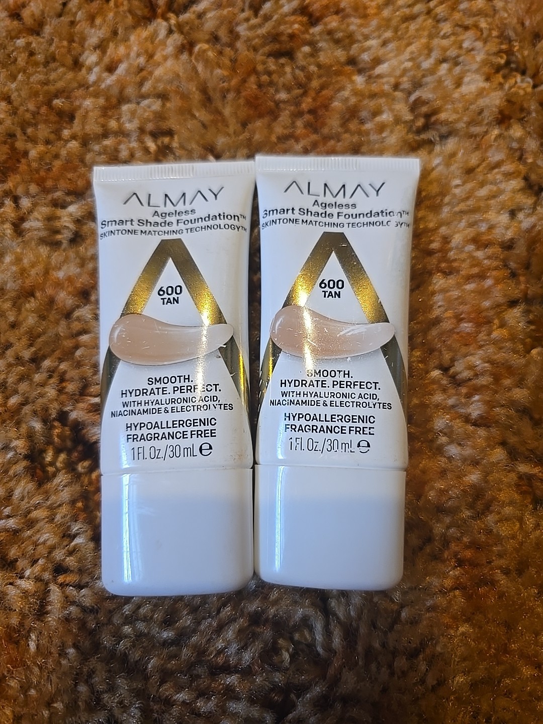 Almay 2 PSCKS Smart Shade Foundation Skintone Matching Technology #600 TAN UB16