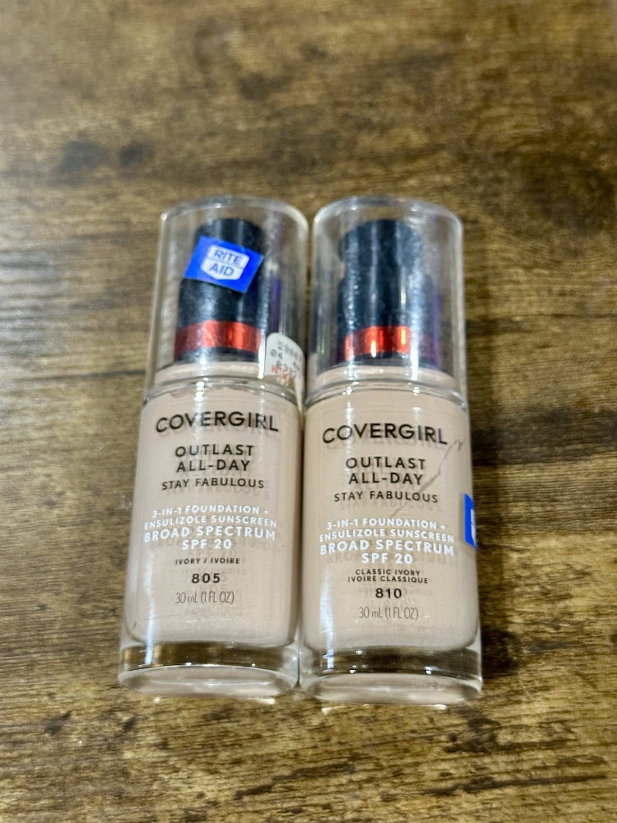 CoverGirl Outlast Stay Fabulous 3 in 1 Foundation 805 & 810 1oz Read