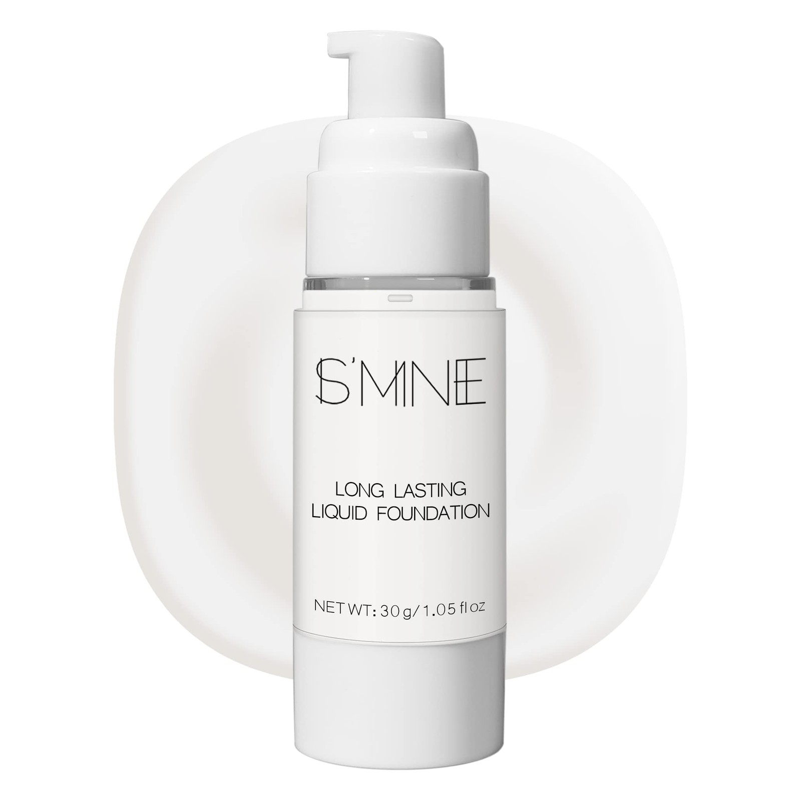 White Liquid Foundation Makeup, Matte Flawless Finish Foundation, Vegan & Cru…