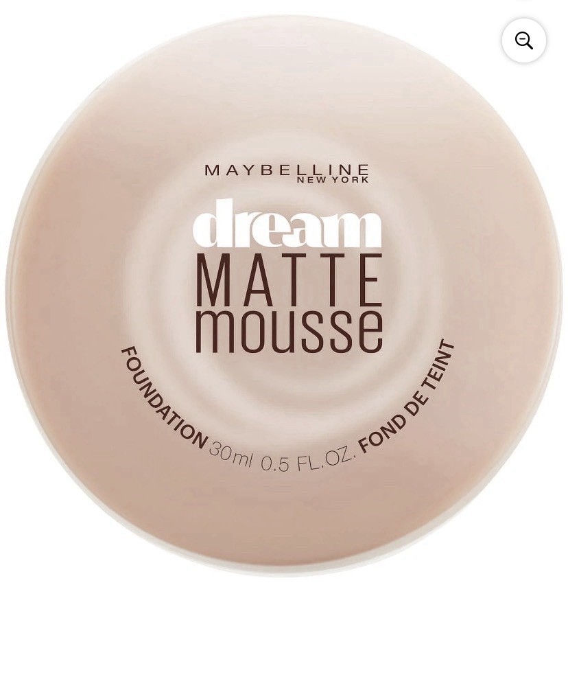Maybelline Dream Matte Mousse Foundation, Sandy Beige, 0.64 oz.