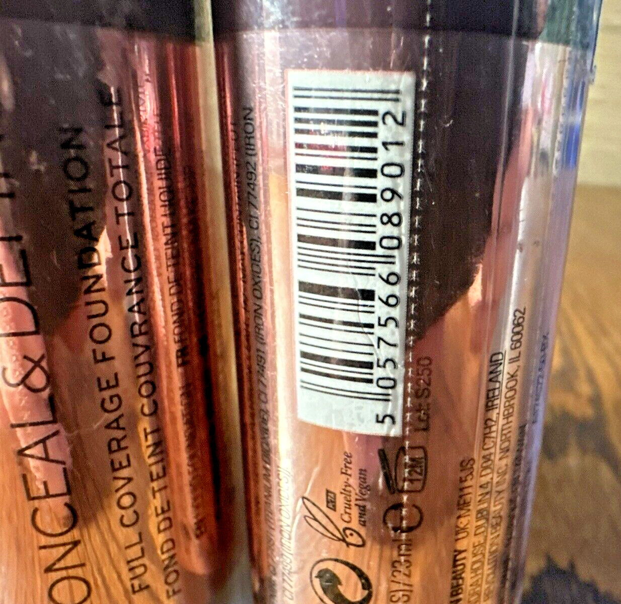 6x lot Revolution Conceal & Define Full Coverage Foundation- F18 Dark Skin Tones