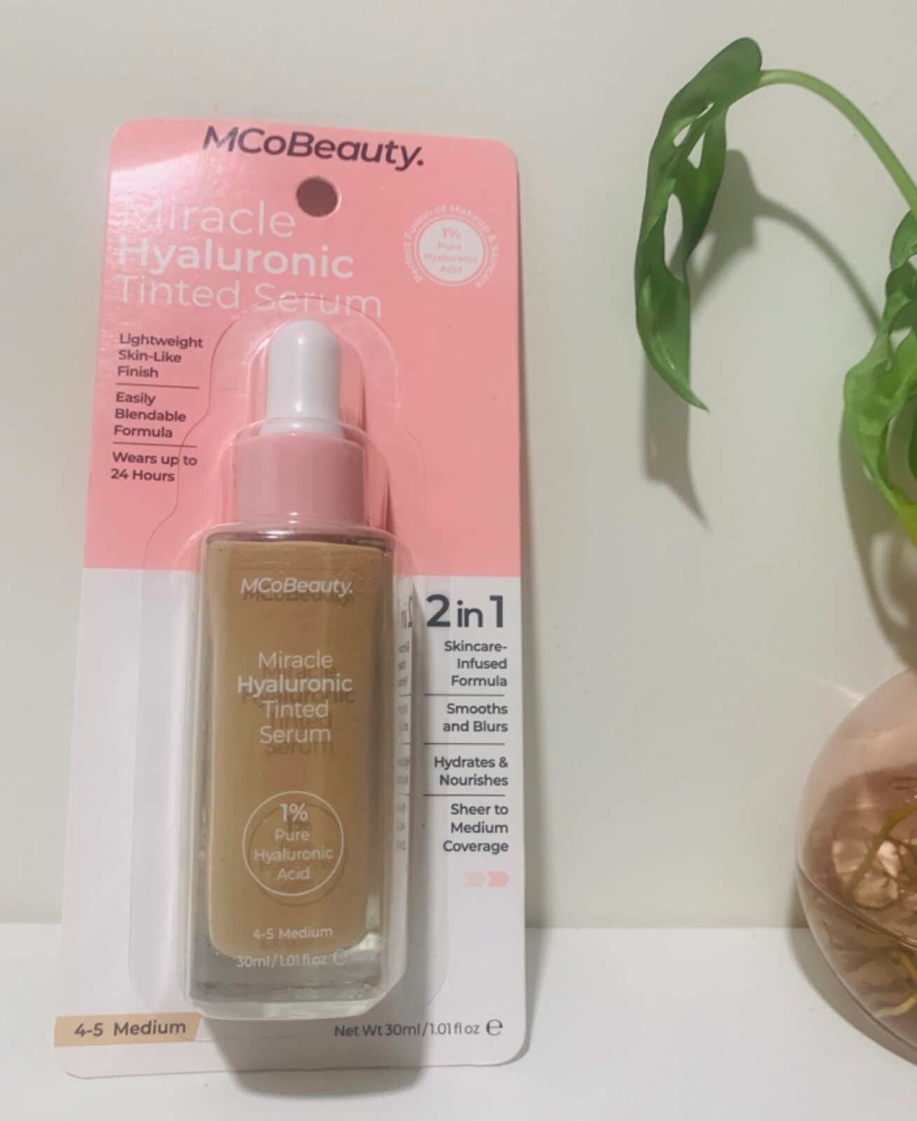 MCoBeauty Miracle Hyaluronic Tinted Serum 4-5 Medium | Brand New | Free Postage