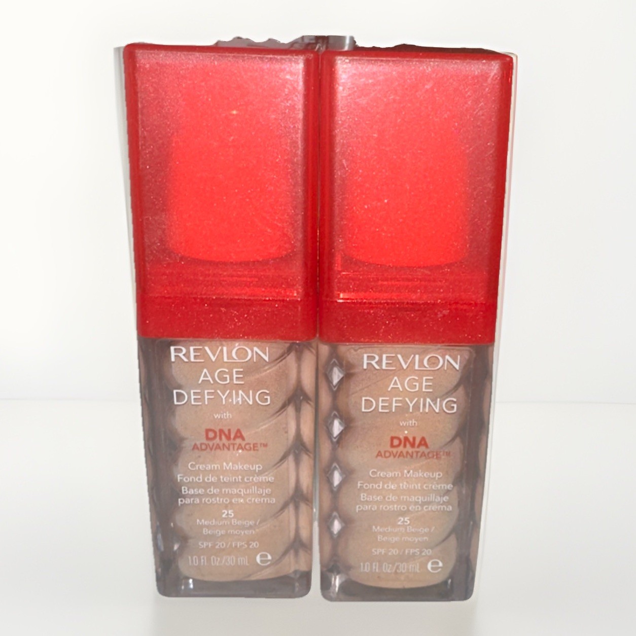 2-Pack Revlon Age Defying Cream Makeup with DNA Advantage- 25 Medium Beige