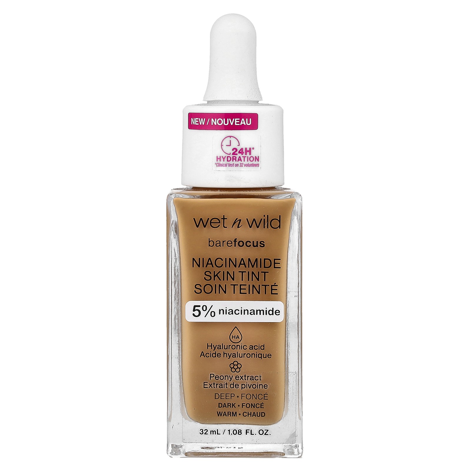 Barefocus, Niacinamide Skin Tint, 1116325 Deep, 1.08 fl oz (32 ml)