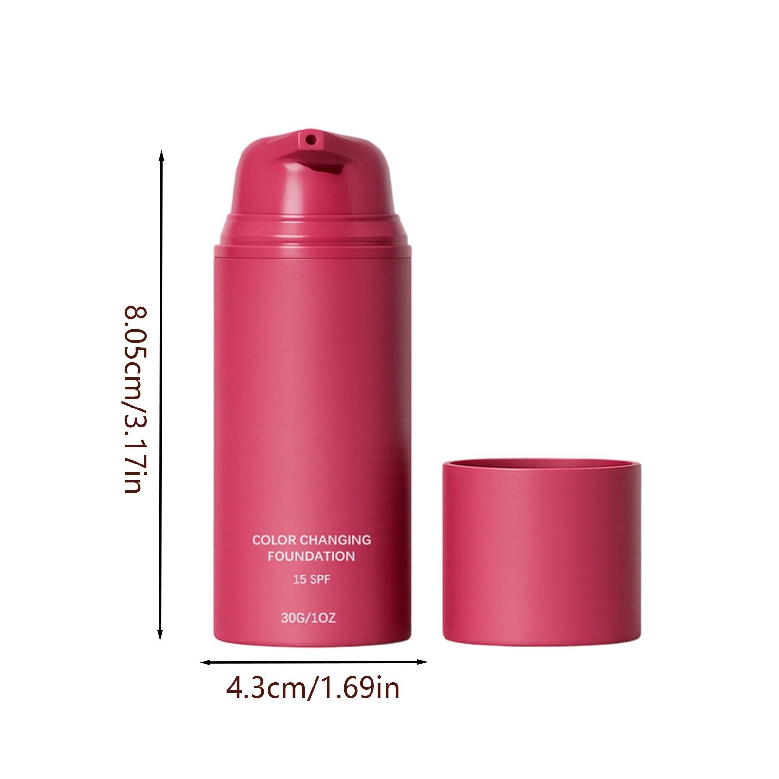 Color Changing Foundation Adjusts to Skin Tone, 30g Makeup Base,Flawless Finish`