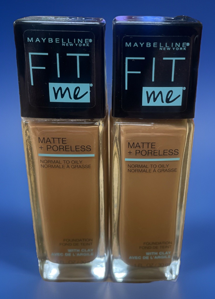 Maybelline Fit Me! Matte + Poreless Foundation 330 Toffee Lot Of 2 Bottles