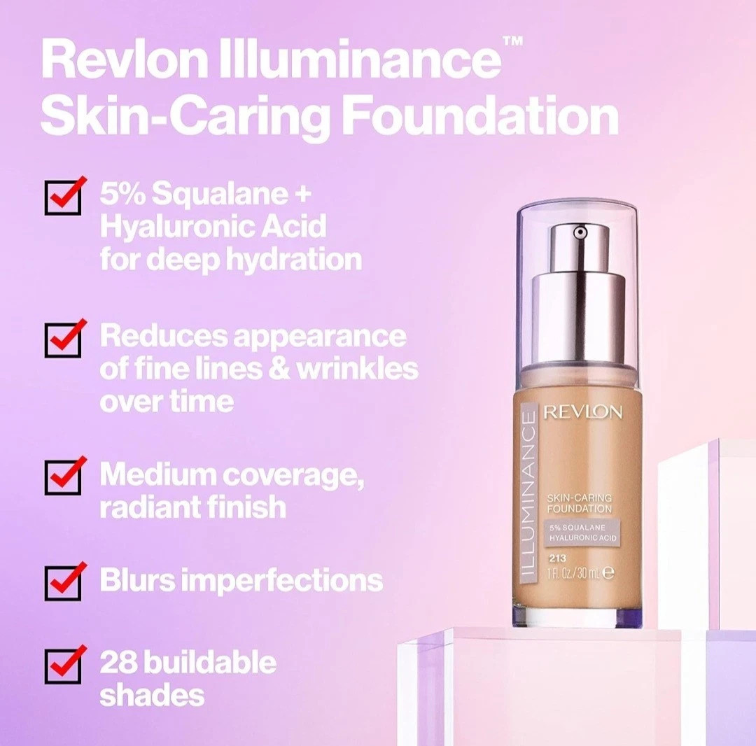 Revlon Illuminance Skin Caring Foundation Lot of 3 Same Color 1oz (You Choose)