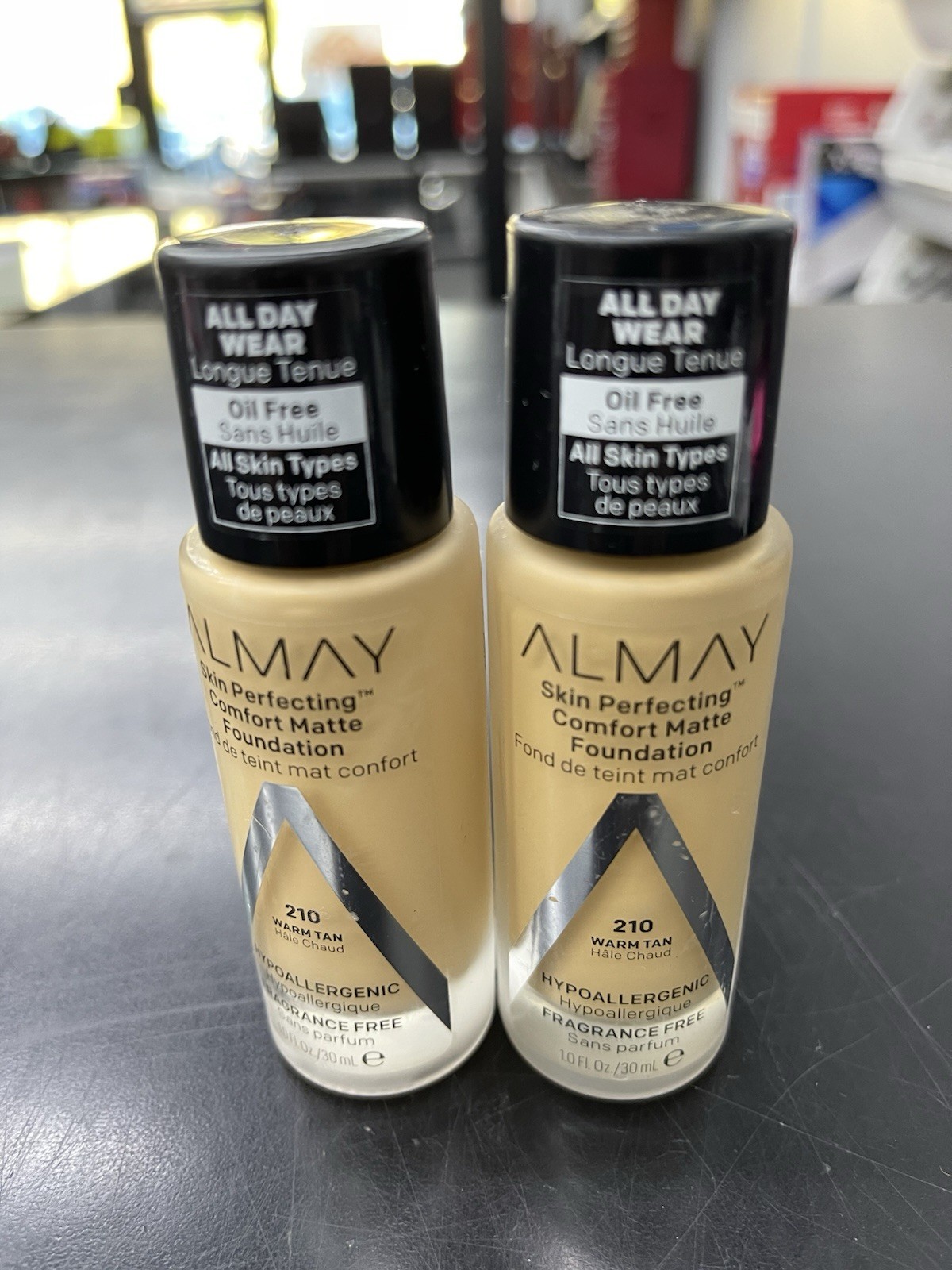 2X Almay Skin Perfecting Comfort Matte Foundation 210 Warm Tan 2 PACK NEW!