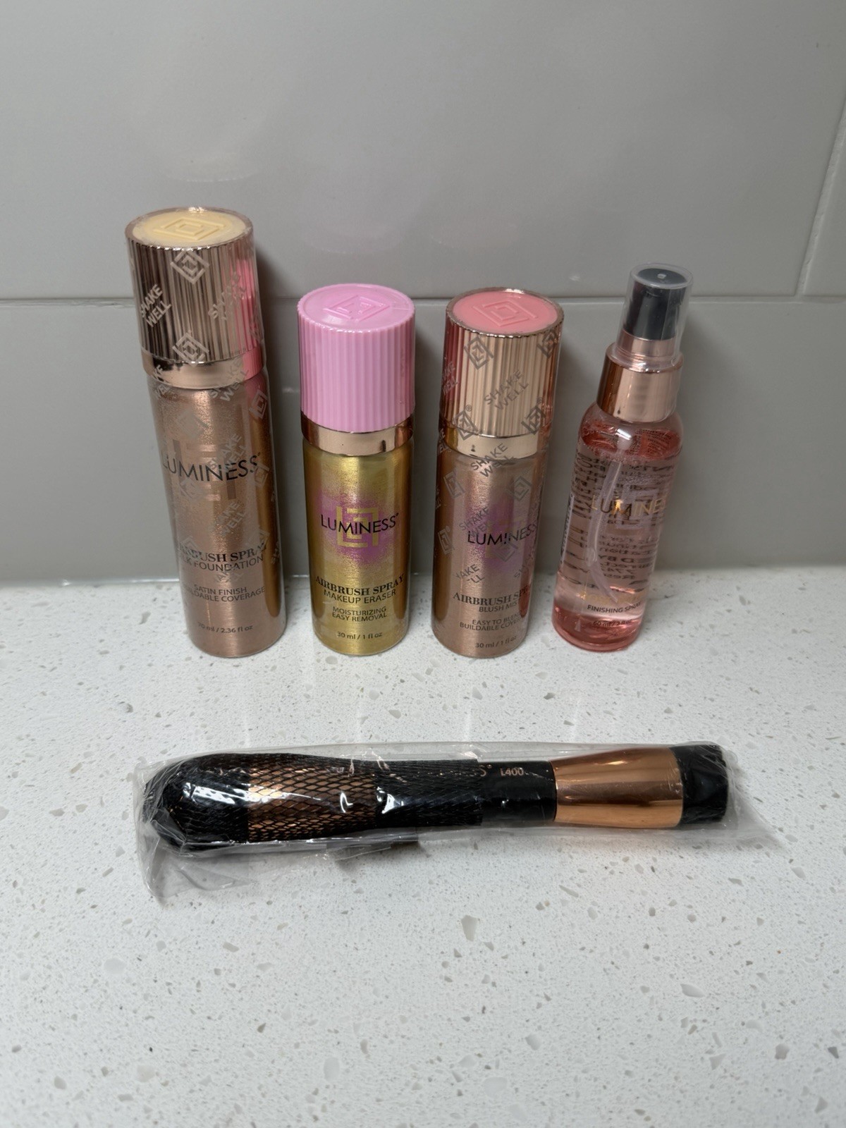 LUMINESS Silk Airbrush Spray SILK Foundation Fair 020 Brush Makeup Erase Blush