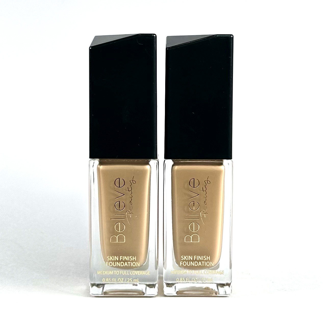(2 Pack) Believe Beauty Skin Finish Foundation – Buff (0.85 fl oz Each) New