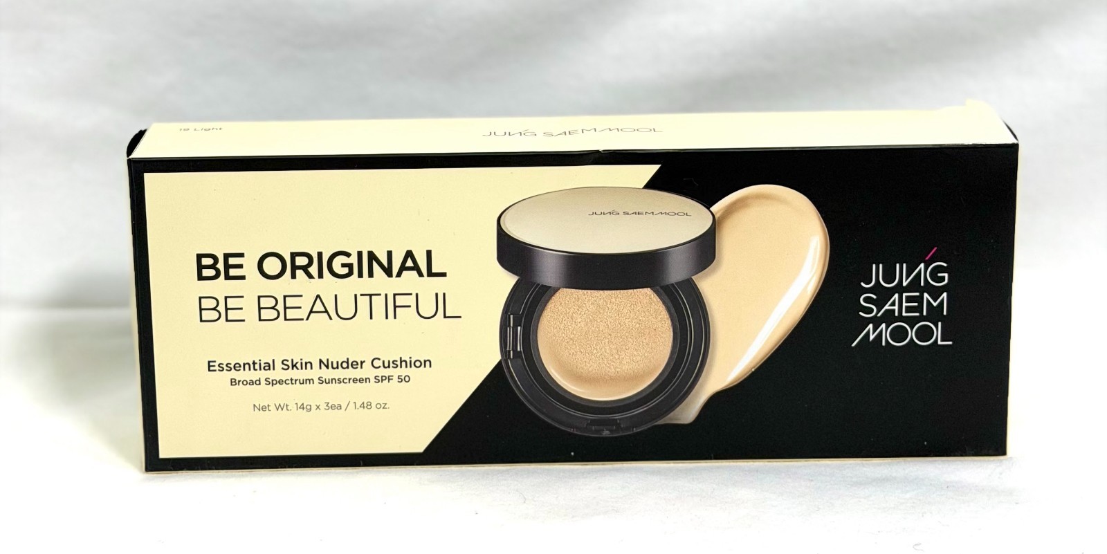 Jung Saem Mool Essential Skin Nuder Cushion Bundle set 14g + 2 Refill, 19 Light