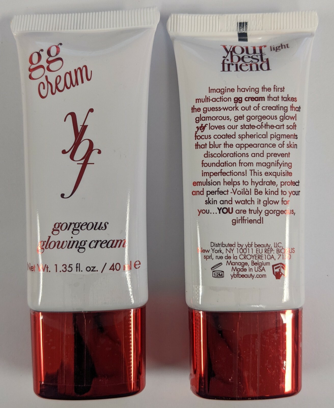 LOT OF 2 – YBF GORGEOUS GLOWING GG CREAM SHADE: LIGHT 1.35fl. oz. *NEW & SEALED*