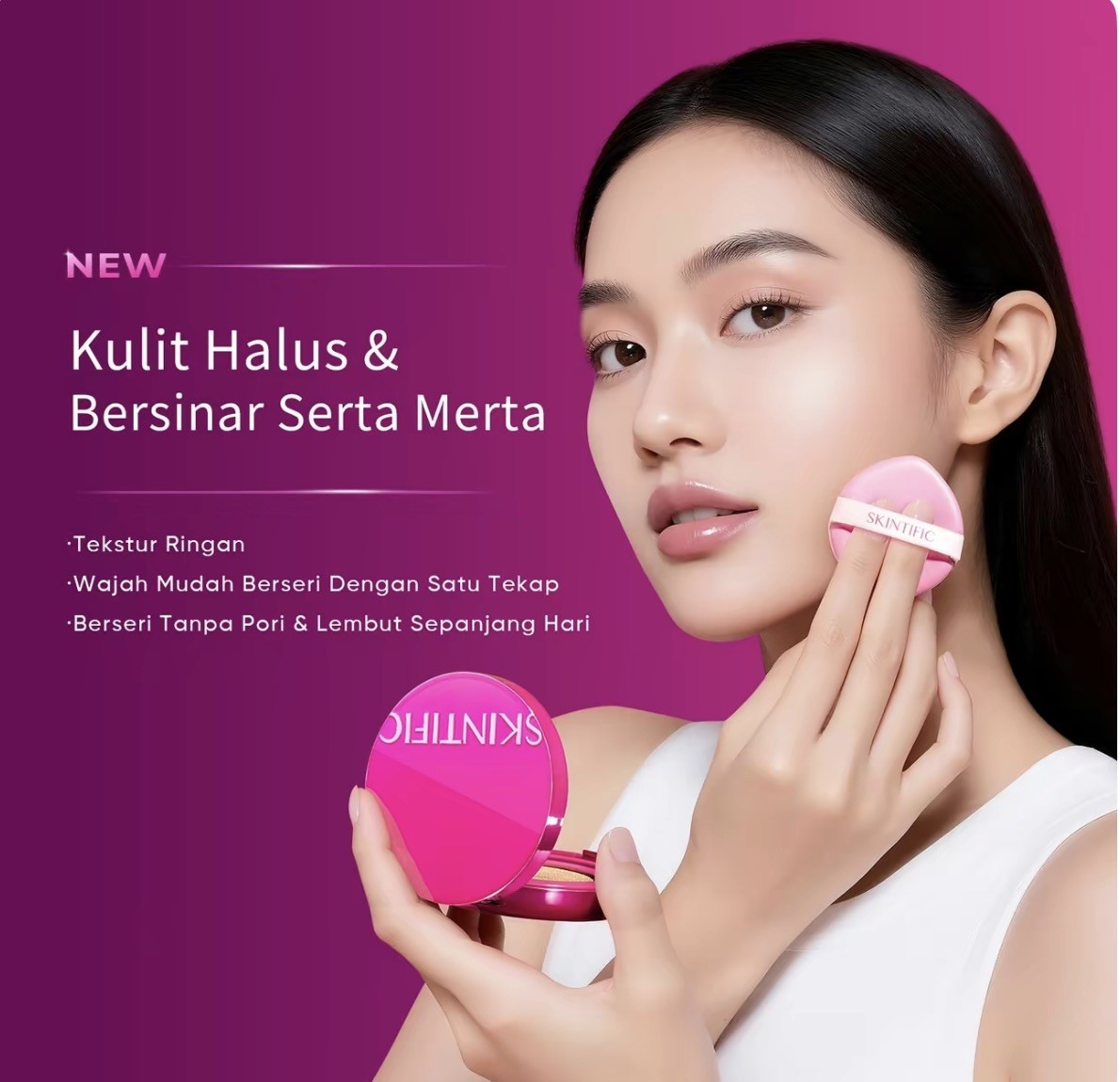 SKINTIFIC Cover Glow Perfect Pink Cushion LongLasting Healthy Radiant Finish 11g