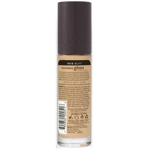New Burt’s Bees Goodness Glows Liquid Makeup Foundation Buff 1015
