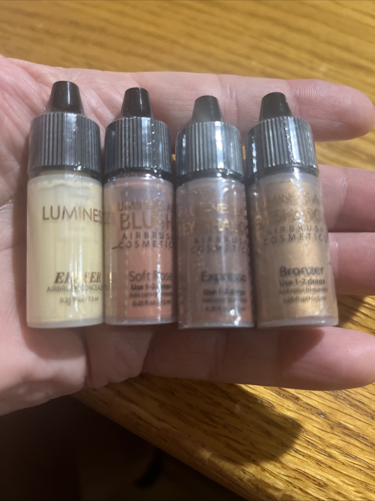 LUMINESS Lot x 4 – Soft Rose, Eraser, Espresso, Bronzer. Set 0.25 fl oz
