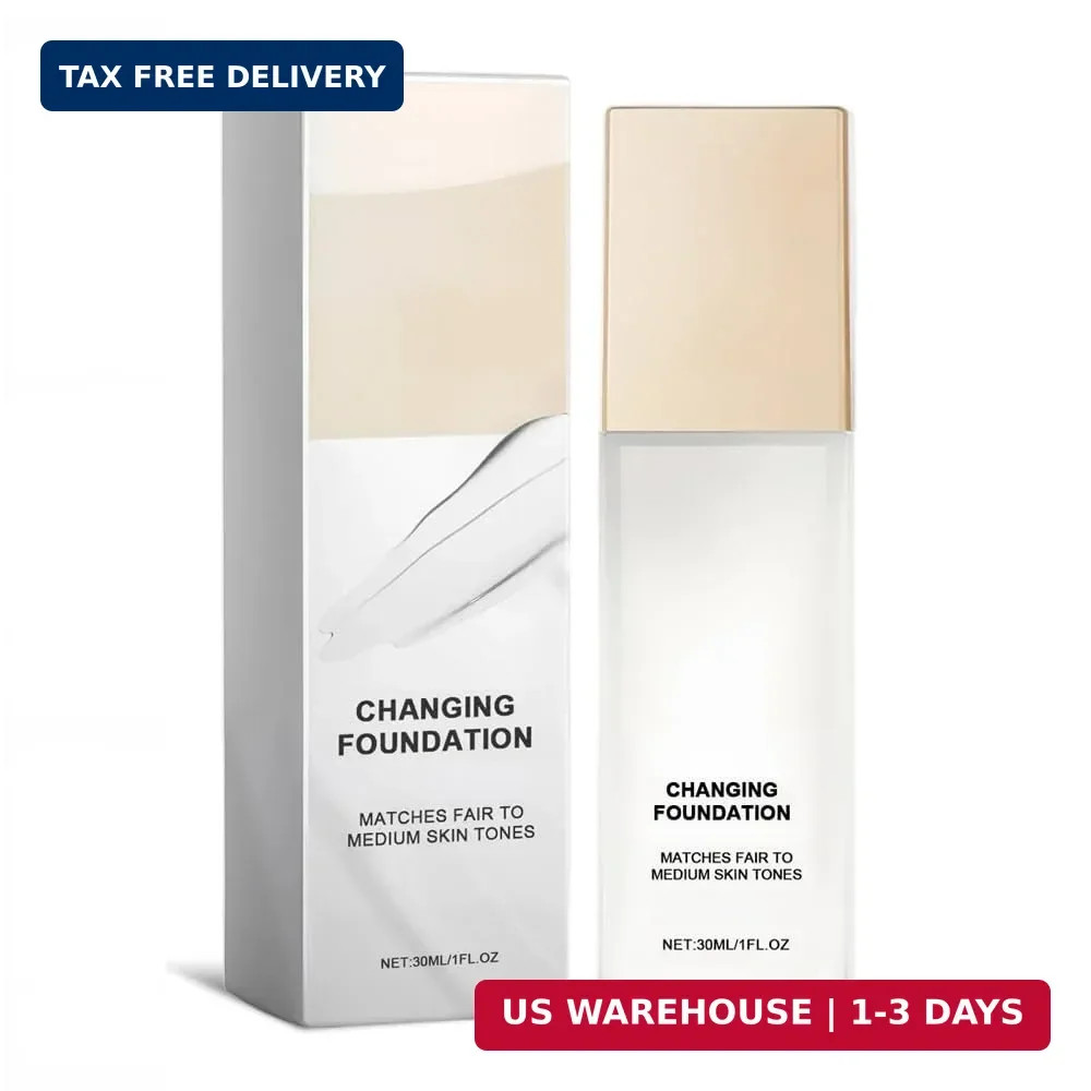Color Changing Foundation for Mature Skin, Concealer Cover Cream, Lightweight Li