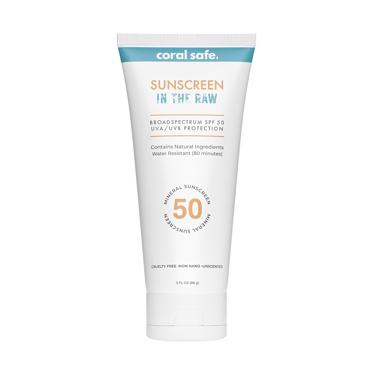 Reef Safe Mineral Sunscreen Travel Lotion 3 Ounce (Pack of 1), SPF 50