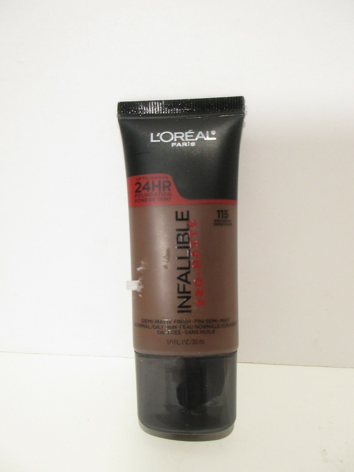 L’OREAL Infallible 24HR Pro-Matte Normal Oily Foundation 115 Rich Ebony 1 oz