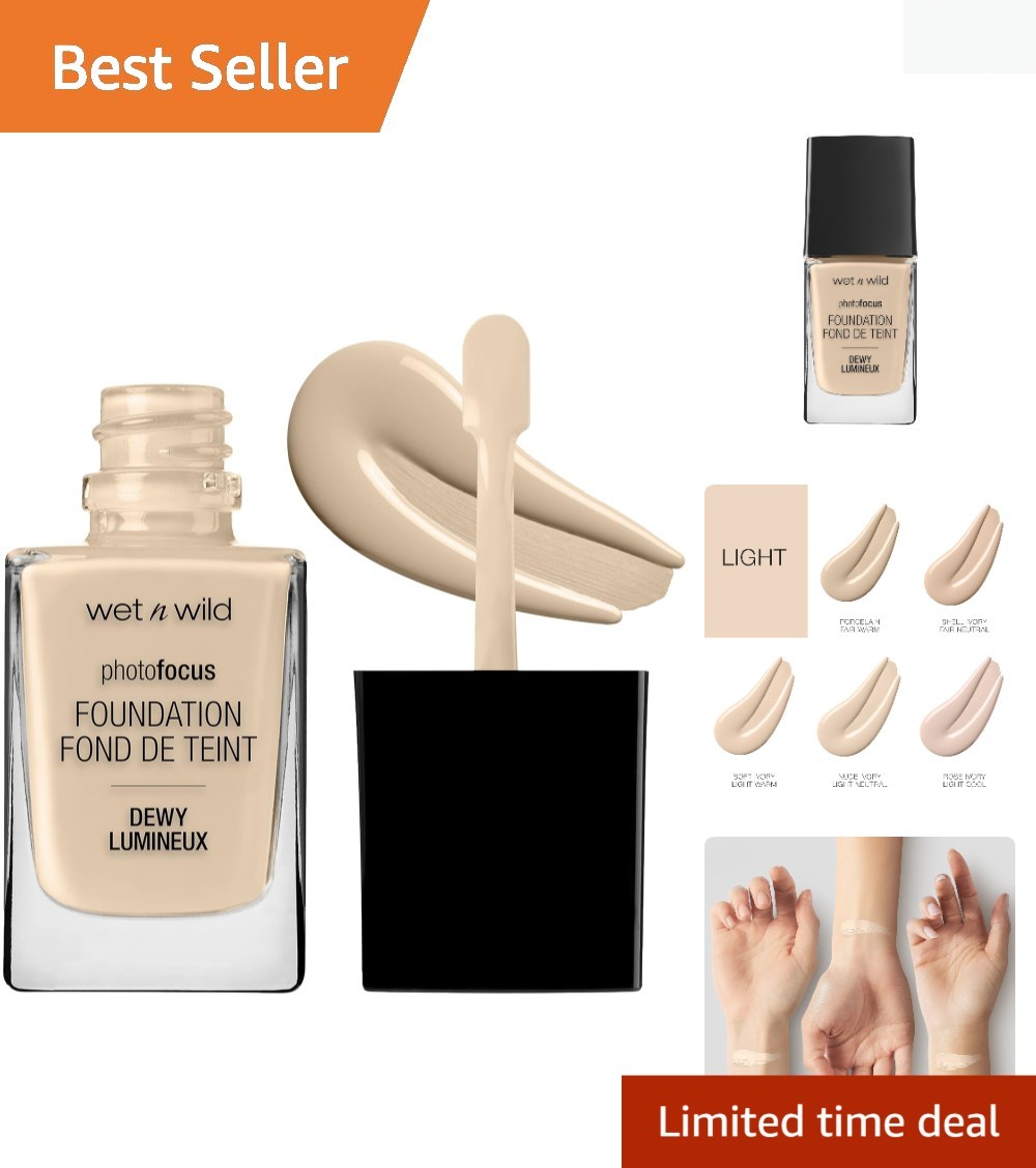 Photo Focus Dewy Liquid Foundation Makeup, Porcelain 0.95 Fl oz