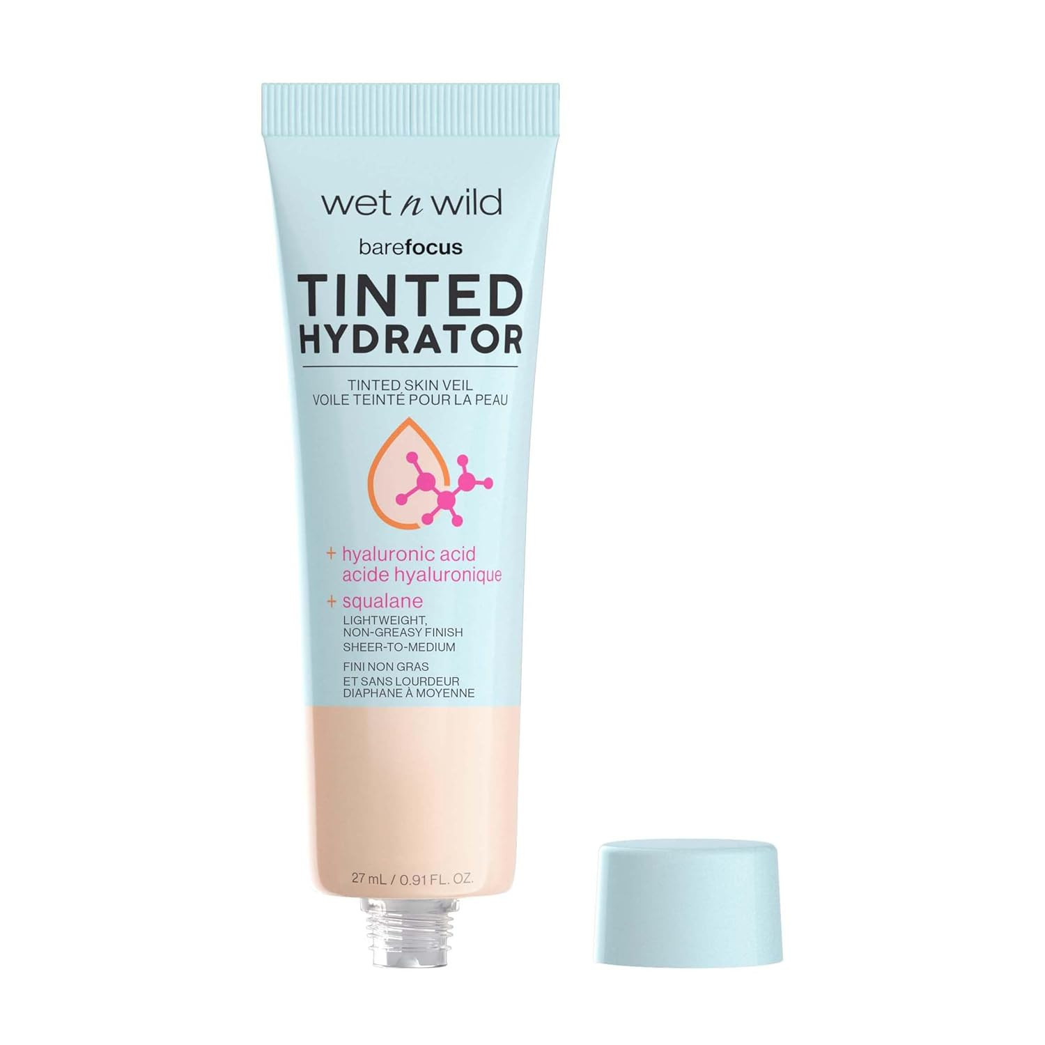 Bare Focus Tinted Hydrator Tinted Skin Veil, Lightweight Buildable Coverage with