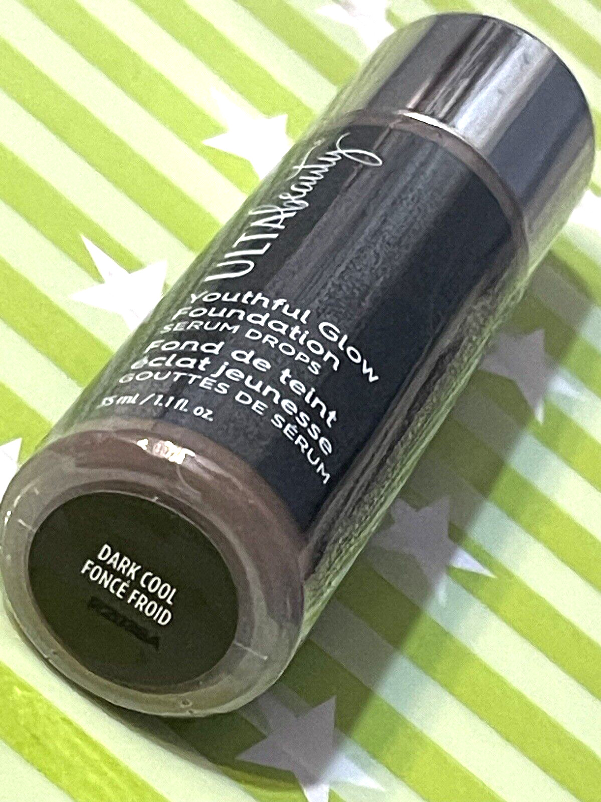 Ulta Beauty DARK COOL Youthful Glow Foundation Serum Drops Luminous Finish *NEW*