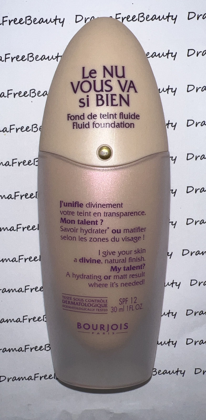 Bourjois Le Nu Vous Va Si Bien Fluid Foundation SPF12 ~VANILLE 51 NATURELLE~ New