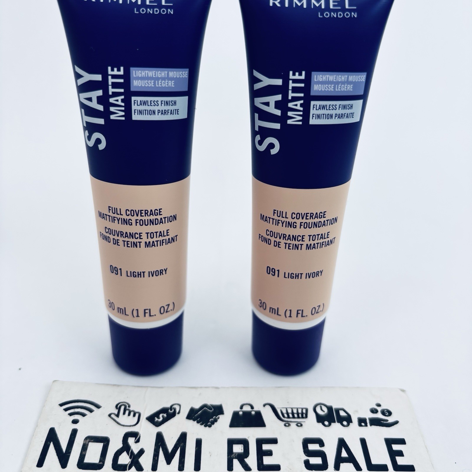 Rimmel Stay Matte Foundation, 091 Light Ivory, 1 Fluid Ounce (Pack of 2)