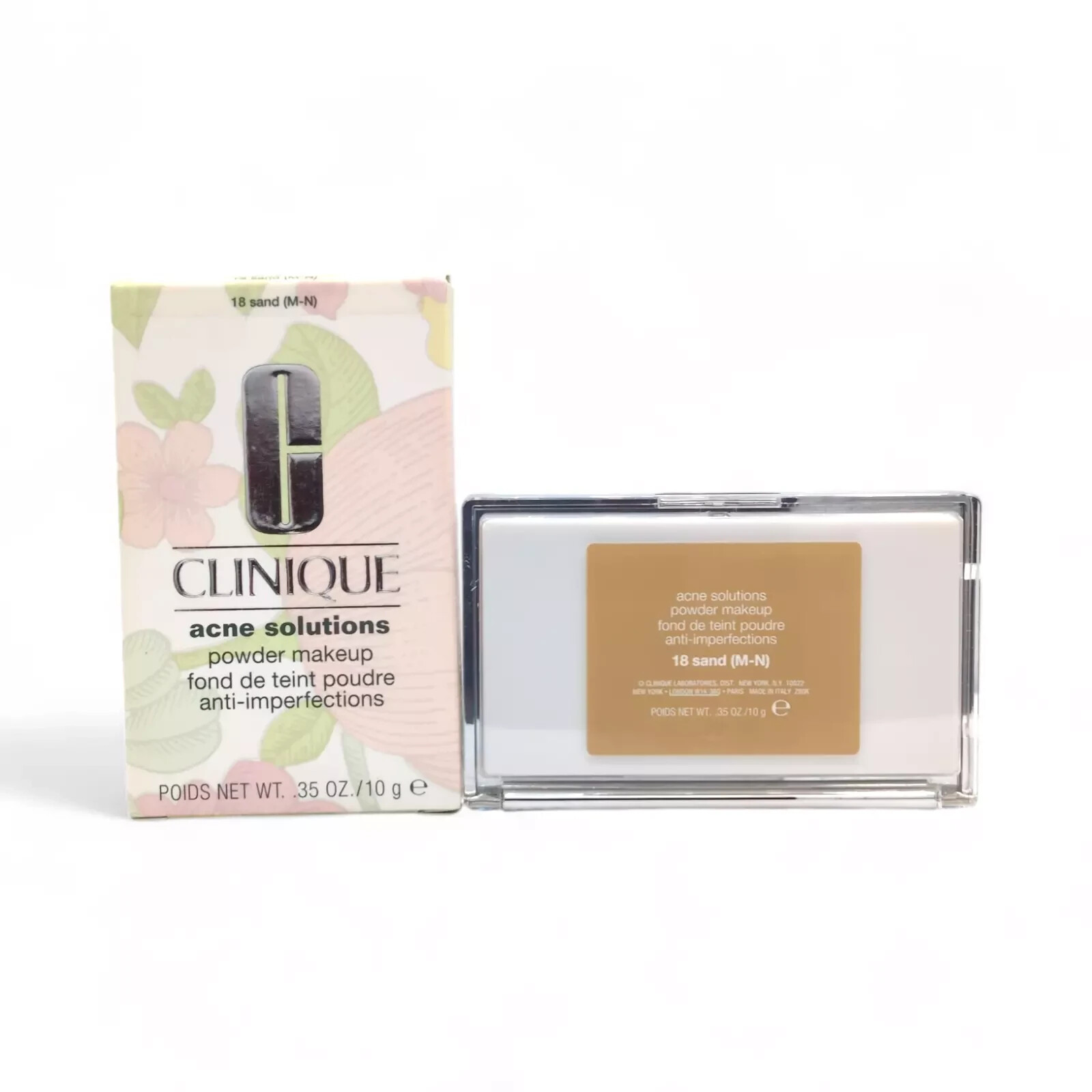 CLINIQUE Anti-Blemish Solutions Powder makeup 18 SAND (M-N) .35 oz / 10 g NIB