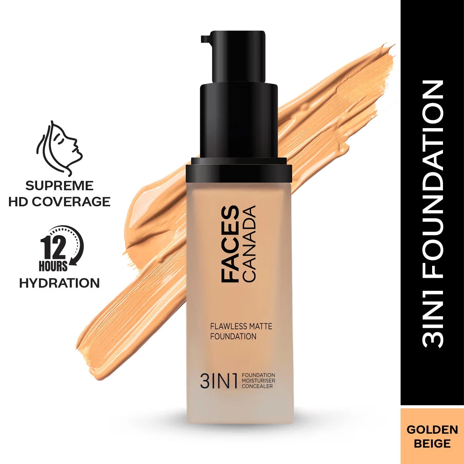 Faces Canada Flawless Matte Foundation (30ml) – Golden Beige